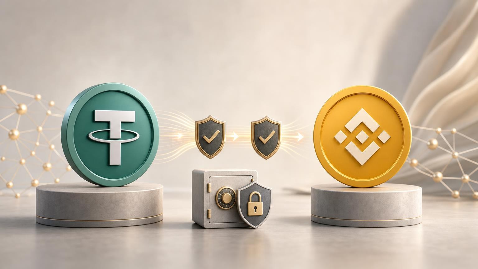 Người dùng đối chiếu mạng USDT, địa chỉ ví nhận BNB và thông tin giao dịch trước khi xác nhận lệnh đổi tiền mã hóa